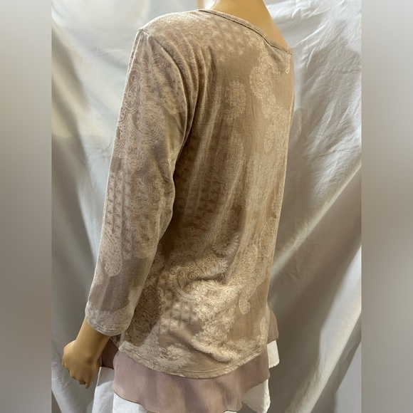 Style & Co embellished 3/4 sleeve blouse Sz. PM - Picture 5 of 8